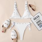 Shein Eyelet Buckle Straps Bikini Set