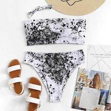 Shein Plus Ink Drawing Bikini Set