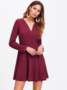 Shein Zip Back Fit & Flare Dress