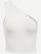 Shein Beige One Shoulder Cut Out Back Tank Top
