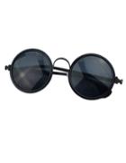 Shein Black Rounded Fashion Sunglasses