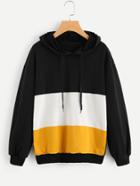 Shein Cut And Sew Color Block Hoodie