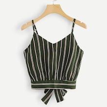 Shein Striped Knot Back Cami Top