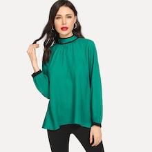 Shein Tie Neck Back Blouse