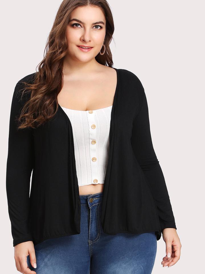 Shein Lace Insert Back Coat