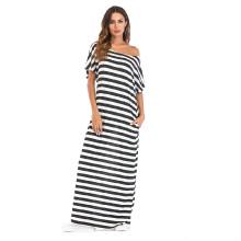 Shein Hidden Pocket Longline Stripe Dress