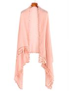 Shein Pink Applique Hollow Out Scarf