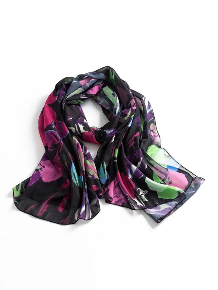 Shein Watercolor Print Lightweight Scarf