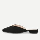 Shein Ring Front Square Toe Suede Flats