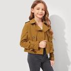 Shein Girls Double Breasted Short Trench Coat
