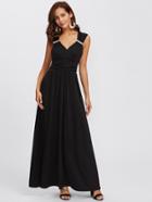 Shein Rhinestone Detail Open Back Dress