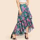 Shein Layer Floral Print Skirt