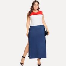 Shein Plus Color Block Shell Dress