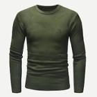 Shein Men Geometric Pattern Solid Knit Sweater