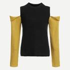 Shein Cold Shoulder Slim Fitted Sweater