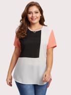 Shein Cut And Sew Chiffon Tee