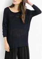 Rosewe Vogue Long Sleeve Black Sweaters With Round Neck
