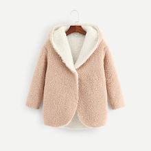 Shein Girls Hooded Teddy Coat