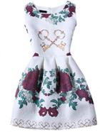 Shein Key And Flower Print Sleeveless A-line Jacquard Dress