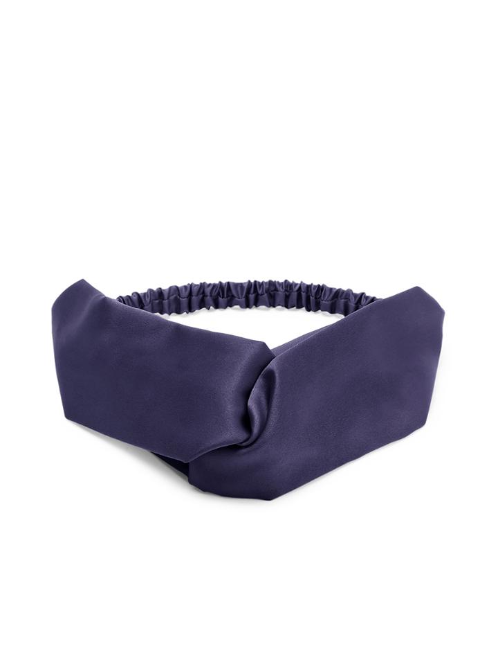 Shein Navy Silky Twist Knot Headband