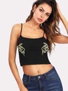 Shein Snake Print Crop Cami Top