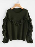 Shein Lettuce Edge Ruffle Trim Jumper