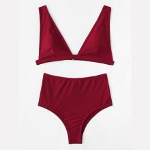Shein Adjustable Straps High Waist Bikini Set