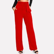 Shein Self Tie High Waist Wide Leg Pants