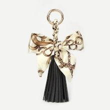 Shein Tassel & Bow Tie Pendant Keychain
