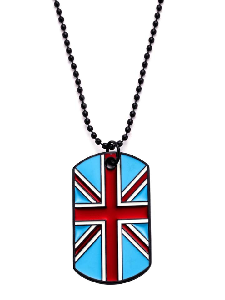 Shein Flag Pendant Beaded Necklace