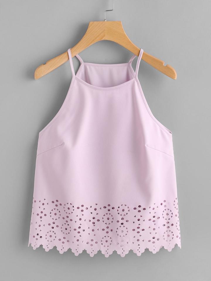 Shein Scalloped Laser Cut Cami Top