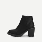 Shein Perforated Back Block Heeled Ankle Boots