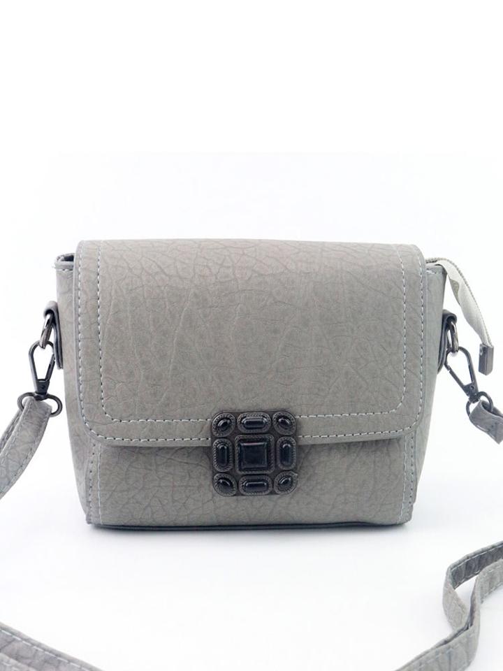 Shein Crocodile Print Flap Pu Shoulder Bag