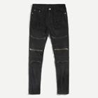 Shein Men Zip Decoration Ruched Denim Pants