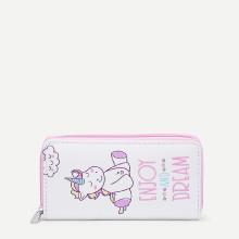 Shein Unicorn Print Pu Purse