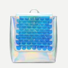 Shein Scale Pattern Flap Backpack