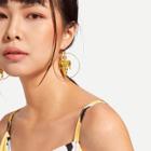 Shein Metal Angel Detail Hoop Earrings