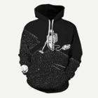 Shein Men Astronaut Print Hooded Sweatshirt