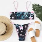 Shein Floral & Tropical Print Bikini Set