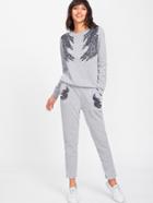 Shein Wings Print Top And Pants