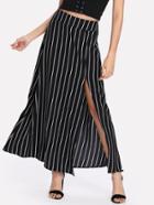 Shein Split Side Pinstripe Skirt