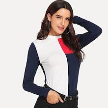 Shein Cut And Sew Mock Tee
