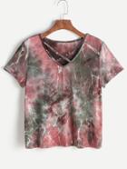 Shein Crisscross Marble T-shirt