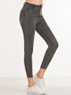 Shein Grey Skinny Stretch Pocket Jeans