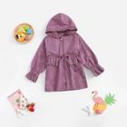 Shein Toddler Girls Ruched & Knot Detail Solid Outerwear