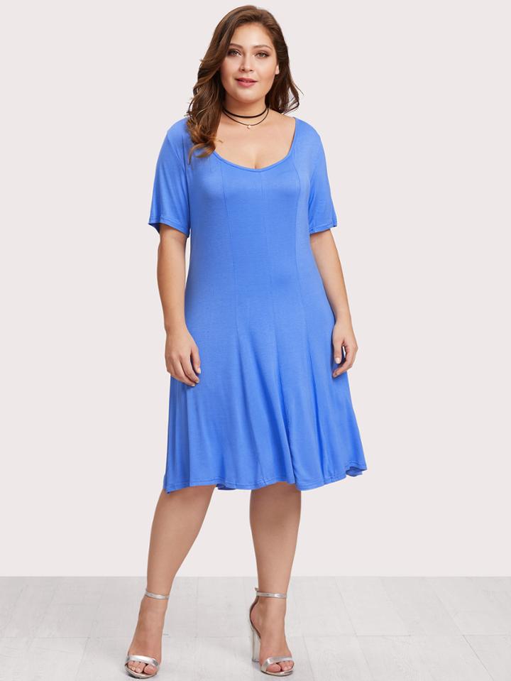 Shein Scoop Neck Tee Dress