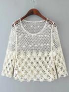 Shein Lace Crochet Sheer Top