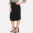 Shein Plus Elastic Waist Solid Skirt