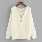 Shein Loose Knit Crisscross Wrap Back Jumper