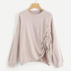 Shein Drawstring Side Drop Shoulder Sweater